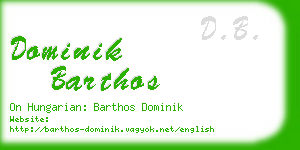 dominik barthos business card